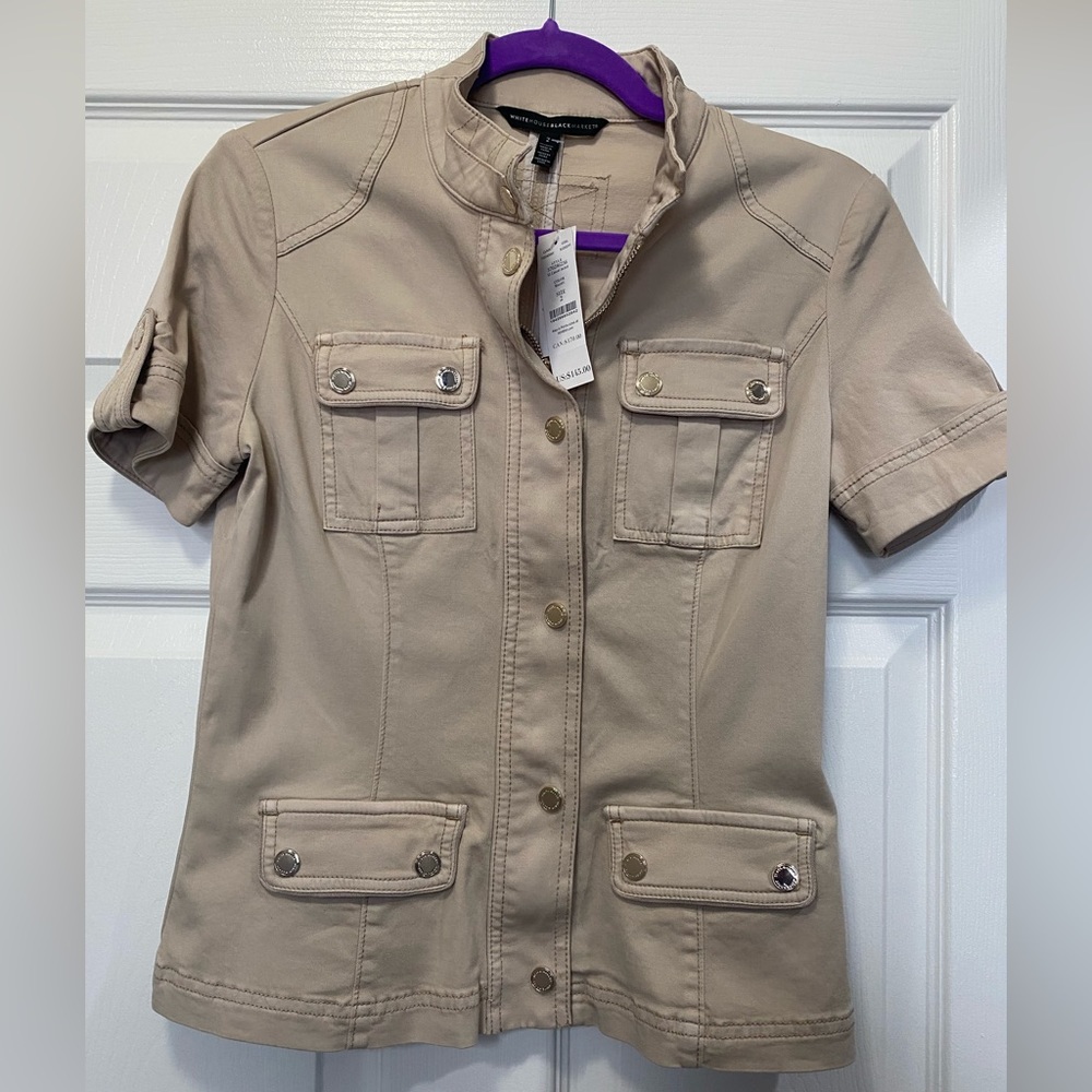 WHBM Short Sleeve Utility Jacket